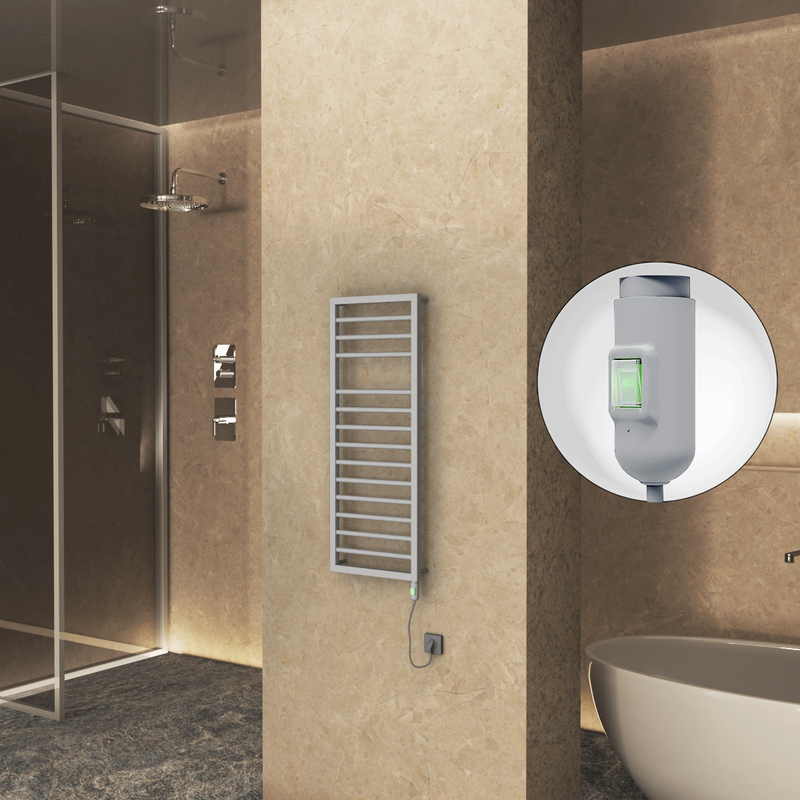 NAXOS Elektrikli Havlupan 500x1193 Gri 7012 Texture (On/Off Düğmeli) 600W