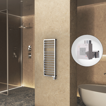  - NAXOS Elektrikli Havlupan 500x1193 Krom (KTX1 Termostat) 300W