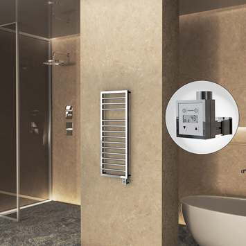  - NAXOS Elektrikli Havlupan 500x1193 Krom (KTX3 Termostat) 300W