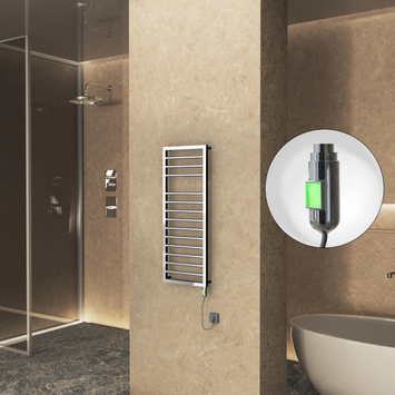 Radiva - NAXOS Elektrikli Havlupan 500x1193 Krom (On/Off Düğmeli) 300W