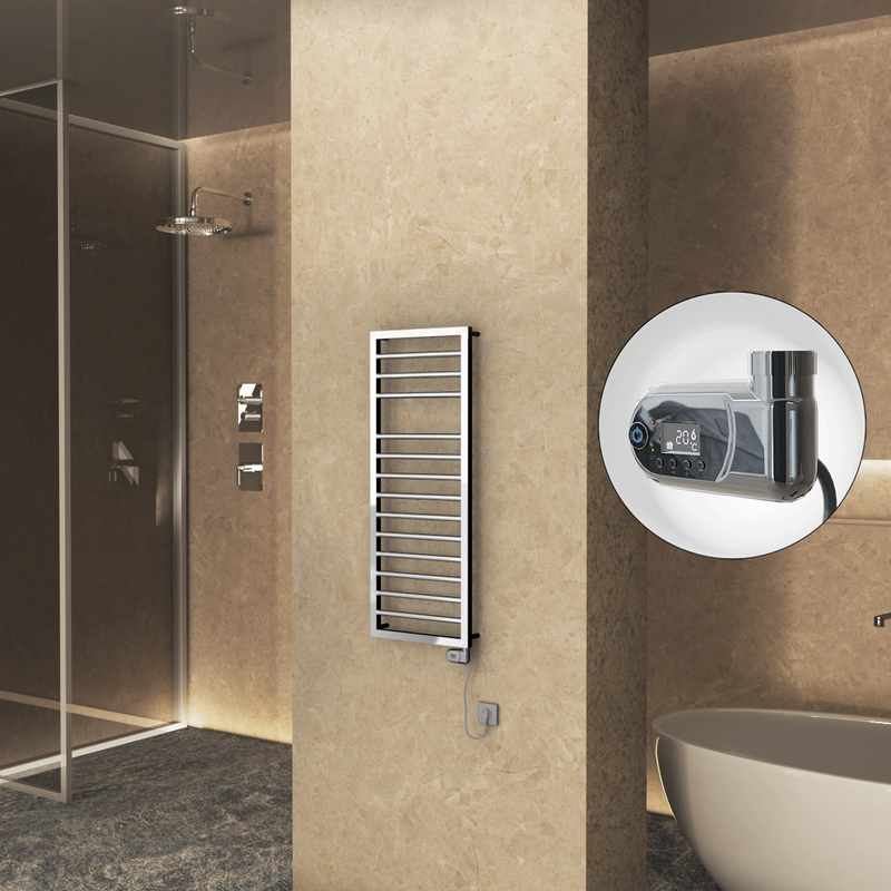 NAXOS Elektrikli Havlupan 500x1193 Krom (Thesis Termostat) 300W