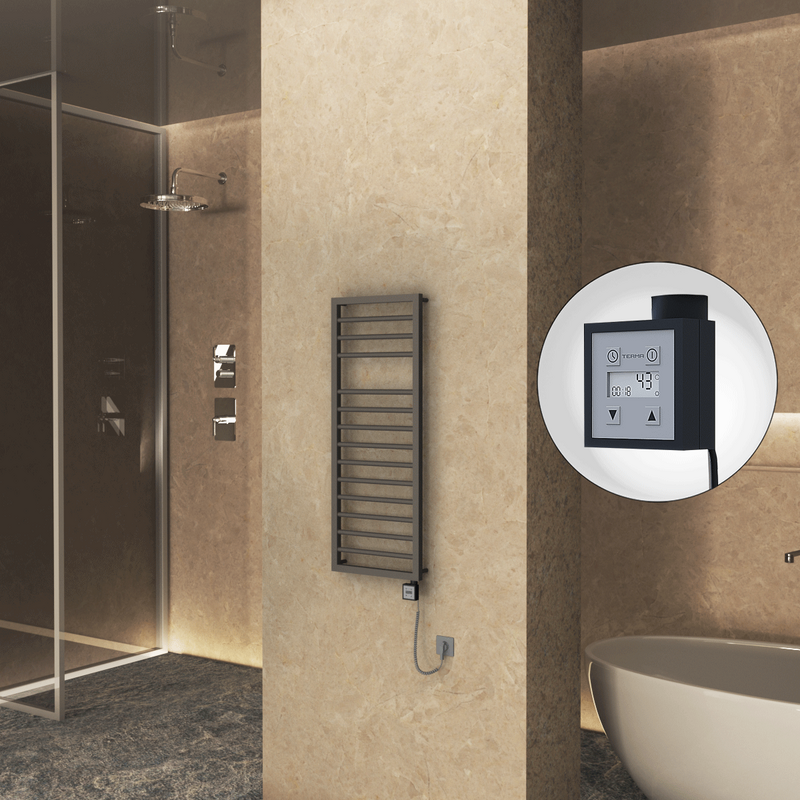 NAXOS Elektrikli Havlupan 500x1193 Terra Matt Texture (KTX3 Termostat) 600W Spiral Kablolu