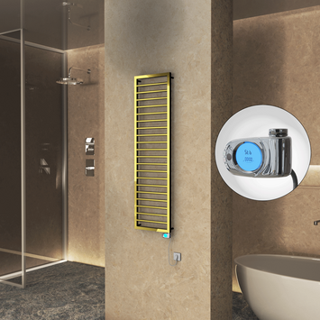 Radiva - NAXOS Elektrikli Havlupan 500x1655 Altın (Musa Termostat) 600W Radiva - NAXOS Elektrikli Havlupan 500x1655 Altın (Musa Termostat) 600W