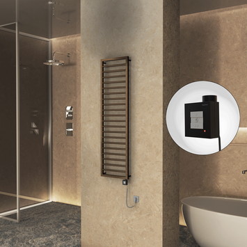  - NAXOS Elektrikli Havlupan 500x1655 Bakır Eskitme Parlak (KTX1 Termostat) 600W Spiral Kablolu