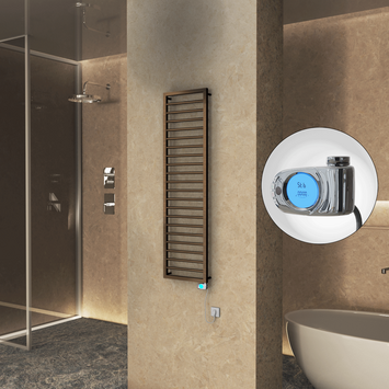  - NAXOS Elektrikli Havlupan 500x1655 Bakır Eskitme Parlak (Musa Termostat) 600W