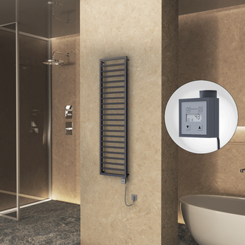 - NAXOS Elektrikli Havlupan 500x1655 Koyu Antrasit Texture (KTX3 Termostat) 600W Spiral Kablolu  - NAXOS Elektrikli Havlupan 500x1655 Koyu Antrasit Texture (KTX3 Termostat) 600W Spiral Kablolu