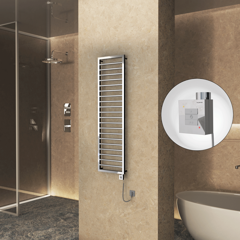 NAXOS Elektrikli Havlupan 500x1655 Krom (KTX1 Termostat) 600W Spiral Kablolu