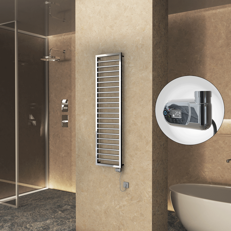 NAXOS Elektrikli Havlupan 500x1655 Krom (Thesis Termostat) 600W