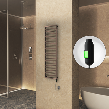 Radiva - NAXOS Elektrikli Havlupan 500x1655 Rose Gold Parlak (On/Off Düğmeli) 600W