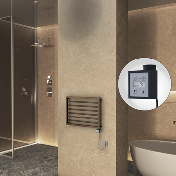  - NAXOS Elektrikli Havlupan 800x578 Bakır Eskitme Parlak (KTX3 Termostat) 300W Spiral Kablolu