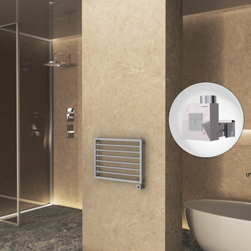 Radiva - NAXOS Elektrikli Havlupan 800x578 Gri 7012 Texture (KTX1 Termostat) 300W