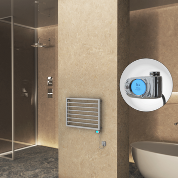 Radiva - NAXOS Elektrikli Havlupan 800x578 Gri 7012 Texture (Musa Termostat) 300W