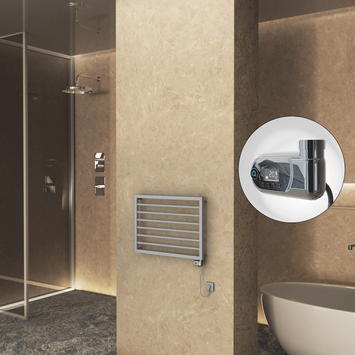 Radiva - NAXOS Elektrikli Havlupan 800x578 Gri 7012 Texture (Thesis Termostat) 300W