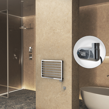  - NAXOS Elektrikli Havlupan 800x578 Krom (Thesis Termostat) 300W