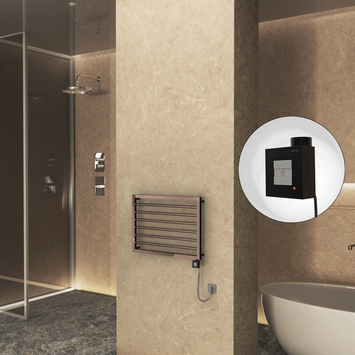  - NAXOS Elektrikli Havlupan 800x578 Rose Gold Parlak (KTX1 Termostat) 300W Spiral Kablolu