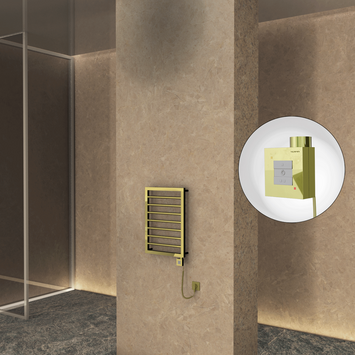 Radiva - Naxos Elektrikli Havlupan 450x655 Altın (KTX1 Termostat) 200W Spiral Kablolu