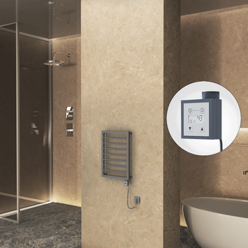 Radiva - NAXOS Elektrikli Havlupan 450x655 Antrasit Texture (KTX3 Termostat) 300W Spiral Kablolu Radiva - NAXOS Elektrikli Havlupan 450x655 Antrasit Texture (KTX3 Termostat) 300W Spiral Kablolu