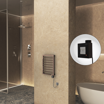 Radiva - Naxos Elektrikli Havlupan 450x655 Rose Gold (KTX1 Termostat) 200W Spiral Kablolu