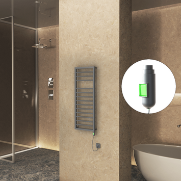 Radiva - NAXOS Elektrikli Havlupan 500x1193 Antrasit Texture (On/Off Düğmeli) 600W Radiva - NAXOS Elektrikli Havlupan 500x1193 Antrasit Texture (On/Off Düğmeli) 600W