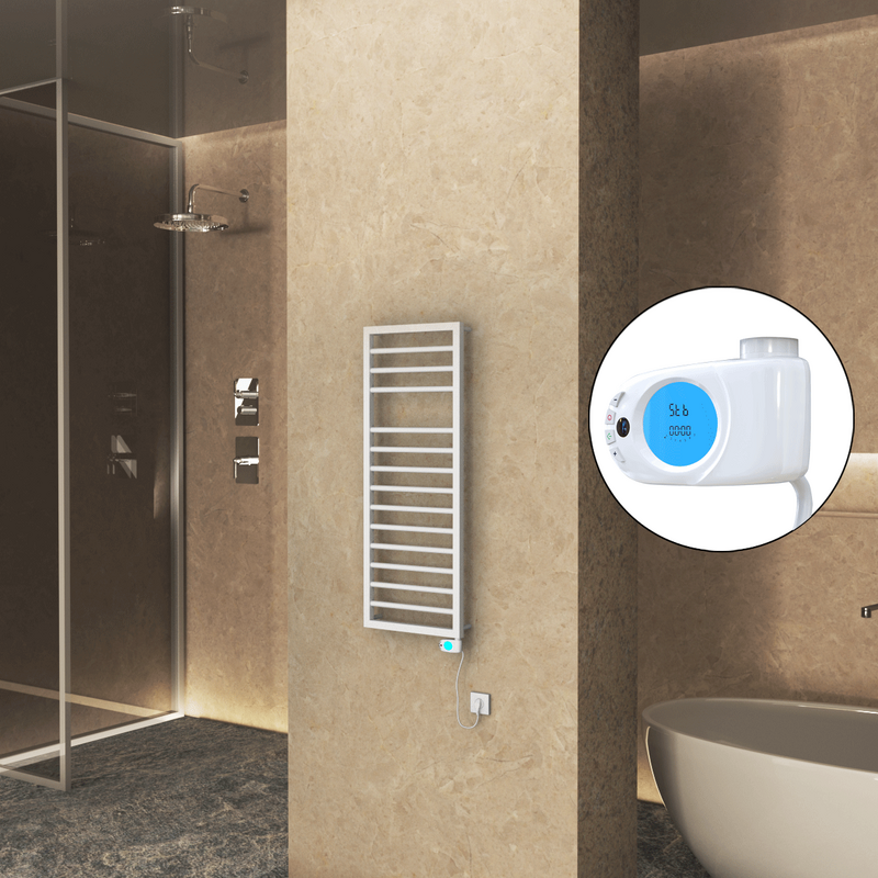 Naxos Elektrikli Havlupan 500x1193 Beyaz (Musa Termostat) 600W