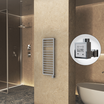 Radiva - Naxos Elektrikli Havlupan 500x1193 Gri 7012 (KTX3 Termostat) 600W