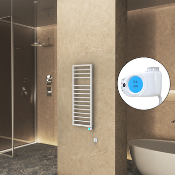 Radiva - NAXOS Elektrikli Havlupan 500x1193 Beyaz Mat (Musa Termostat) 600W Radiva - NAXOS Elektrikli Havlupan 500x1193 Beyaz Mat (Musa Termostat) 600W