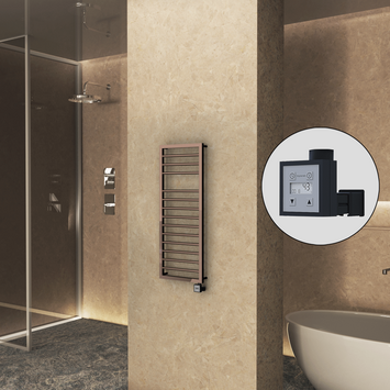 Radiva - NAXOS Elektrikli Havlupan 500x1193 Rose Gold Parlak (KTX3 Termostat) 300W