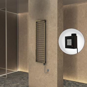 Radiva - NAXOS Elektrikli Havlupan 500x1655 Antik Parlak (KTX1 Termostat) 600W Spiral Kablolu
