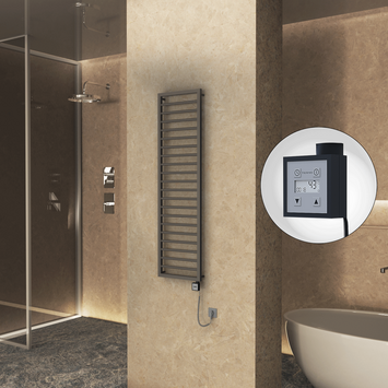 Radiva - Naxos Elektrikli Havlupan 500x1655 Terra Matt (KTX3 Termostat) 600W Spiral Kablolu