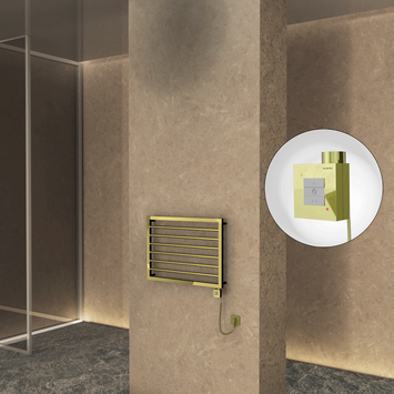 Radiva - Naxos Elektrikli Havlupan 800x578 Altın (KTX1 Termostat) 300W Spiral Kablolu