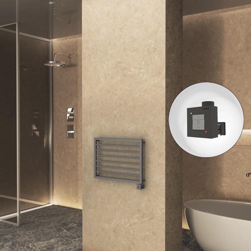 NAXOS Elektrikli Havlupan 800x578 Antrasit Texture (KTX1 Termostat) 300W