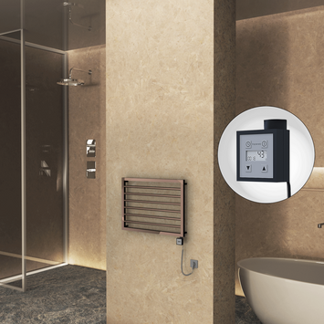 Radiva - Naxos Elektrikli Havlupan 800x578 Rose Gold (KTX3 Termostat) 300W Spiral Kablolu