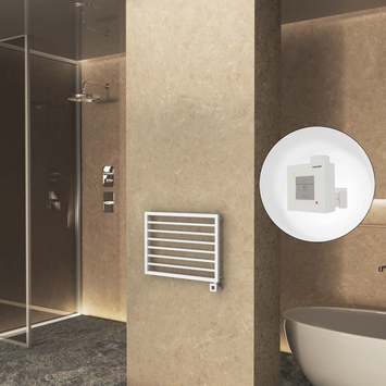 Radiva - Naxos Sèche Serviettes Electrique 800x578 Mat Blanc 9016 Ktx1 300 Watt