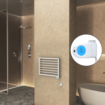 Radiva - Naxos Sèche Serviettes Electrique 800x578 Mat Blanc 9016 Musa 300 W