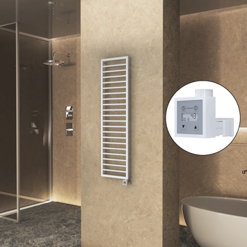 Radiva - Naxos Sèche Serviettes Electrique 500x1655 Mat Blanc 9016 Ktx3 600 W