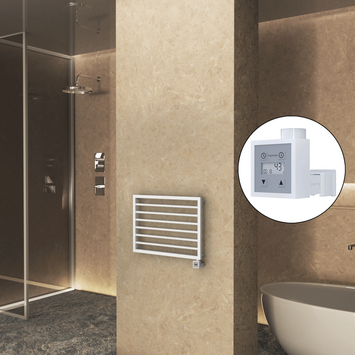 Radiva - Naxos Sèche Serviettes Electrique 800x578 Mat Blanc 9016 Ktx3 300 W