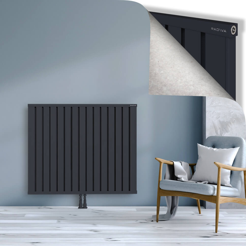 OBI Dekoratif Alüminyum Radyatör 1000x1204 Koyu Antrasit
