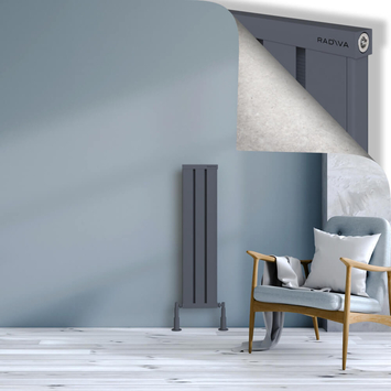 Radiva - Obi Dekoratif Alüminyum Radyatör 1000x244 Antrasit