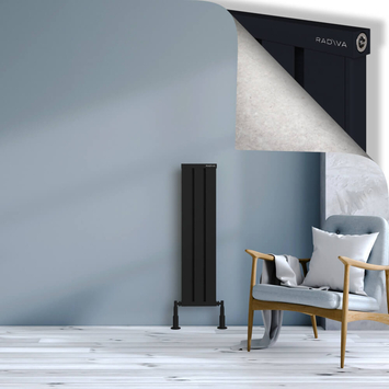 Radiva - Obi Dekoratif Alüminyum Radyatör 1000x244 Siyah