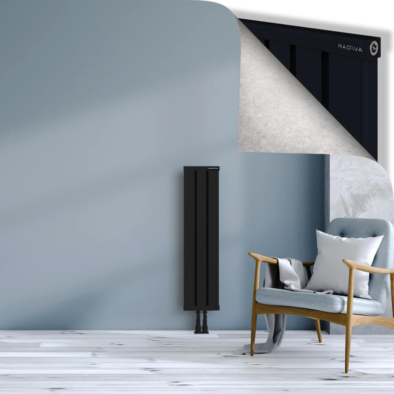 OBI Dekoratif Alüminyum Radyatör 1000x244 Siyah