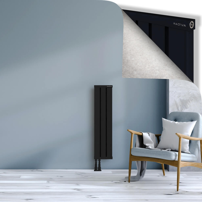 OBI Dekoratif Alüminyum Radyatör 1000x244 Siyah