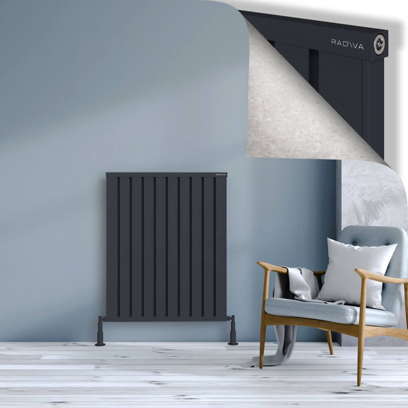 OBI Dekoratif Alüminyum Radyatör 1000x804 Koyu Antrasit