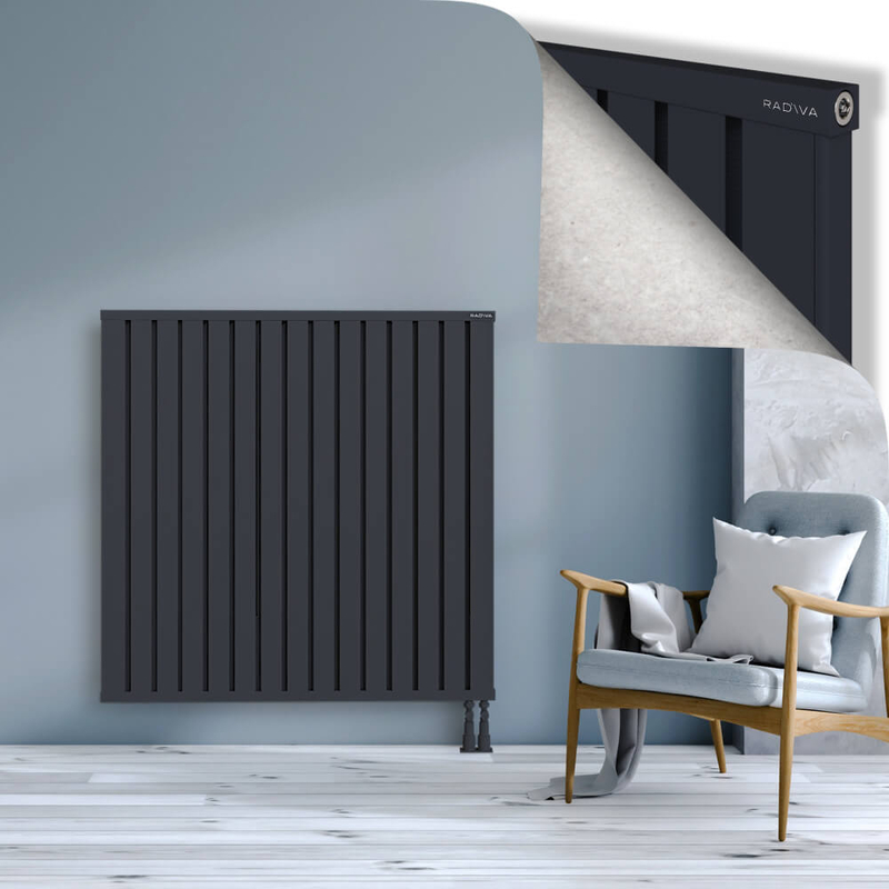 OBI Dekoratif Alüminyum Radyatör 1200x1204 Koyu Antrasit