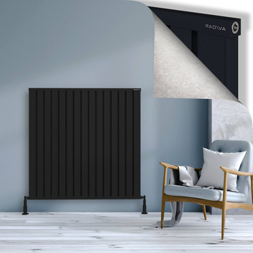 Radiva - Obi Dekoratif Alüminyum Radyatör 1200x1204 Siyah