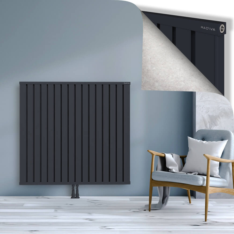 OBI Dekoratif Alüminyum Radyatör 1200x1284 Koyu Antrasit