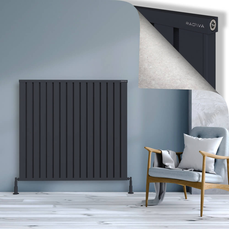 OBI Dekoratif Alüminyum Radyatör 1200x1284 Koyu Antrasit