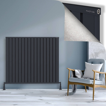 Radiva - Obi Dekoratif Alüminyum Radyatör 1200x1364 Koyu Antrasit