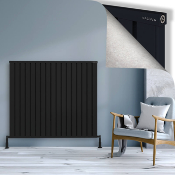 Radiva - Obi Dekoratif Alüminyum Radyatör 1200x1364 Siyah