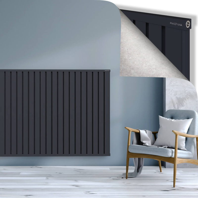 OBI Dekoratif Alüminyum Radyatör 1200x1524 Koyu Antrasit