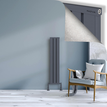 Radiva - Obi Dekoratif Alüminyum Radyatör 1200x244 Antrasit